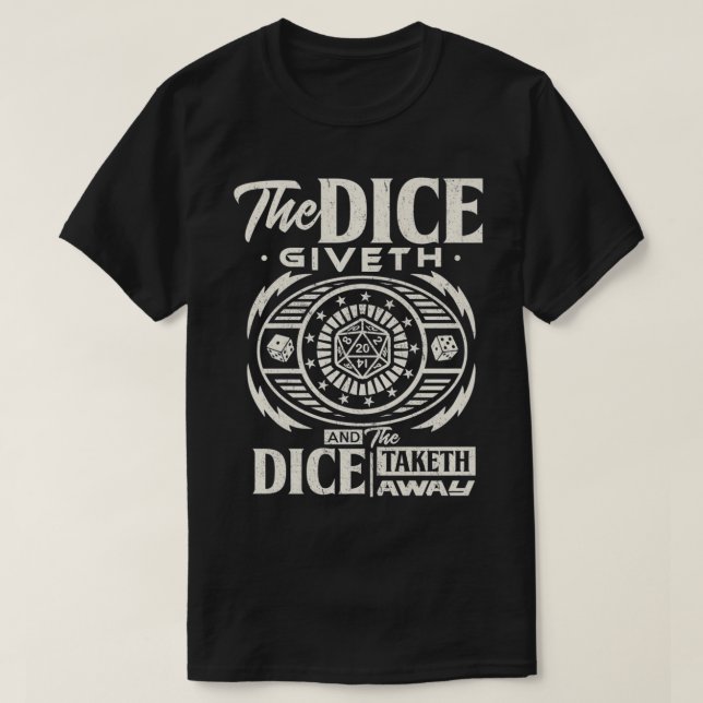 Tabbletop RPG Dice-spel huvudroll Pla T Shirt (Design framsida)