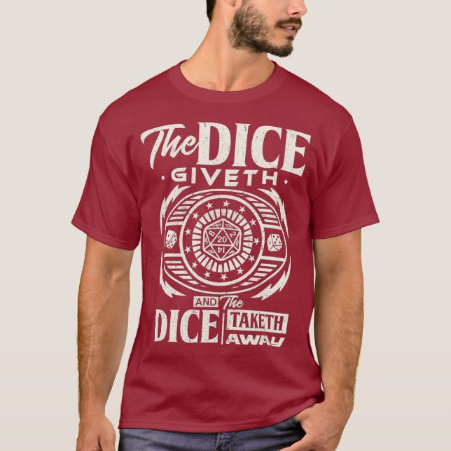 Tabbletop RPG Dice-spel - huvudroll T Shirt (Framsida)