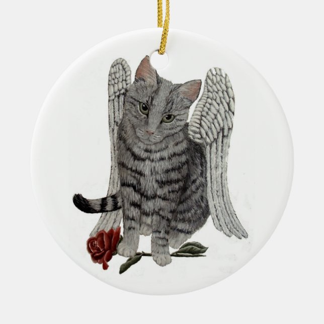 Tabby Angel Cat ornament (Framsidan)