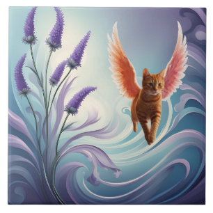 Tabby Angel Decorative Tile Kakelplatta