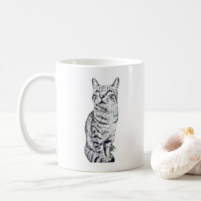 tabby cat kaffemugg (Med munk)