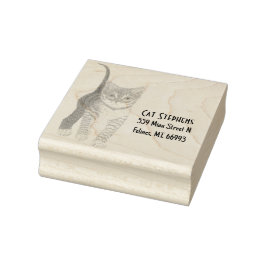 Tabby Custom Wooden Stamp With Text Stämpel