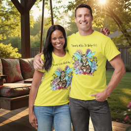 Tabby Fairy Cat Mushroom Blommigt T Shirt