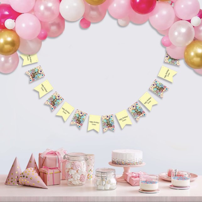 Tabby Fairy Cat Mushroom Blommigt Vimplar (Skapare uppladdad)