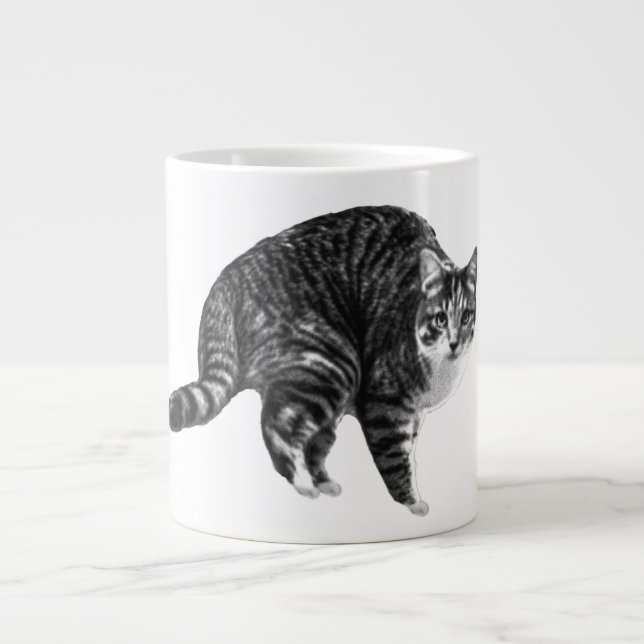 Tabby Glow av Vinterfönster Jumbo Mugg (Framsidan)