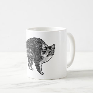 Tabby i snöljus kaffemugg
