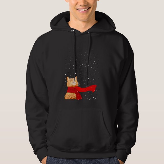 Tabby kärlek Snö Hoodie (Framsida)