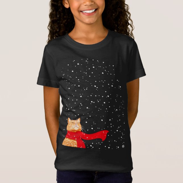 Tabby kärlek Snö T Shirt (Framsida)