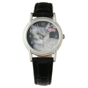 Tabby katt armbandsur