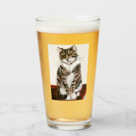 Tabby katt Art Moggie Kattunge Glaskopp
