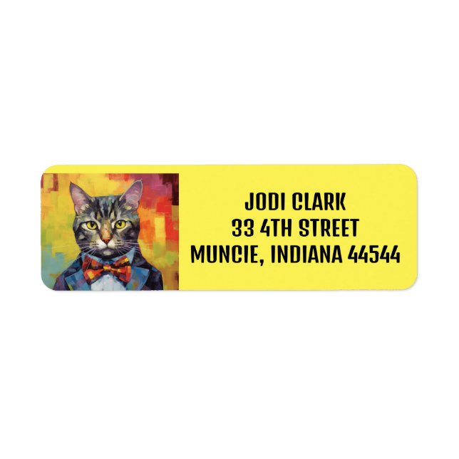 TABBY KATT ART-RETURETIKETTER RETURADRESS ETIKETT (Framsidan)