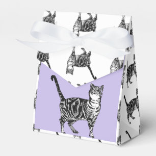 Tabby katt Art rosa Födelsedagsfest - Kaka favorit Presentaskar
