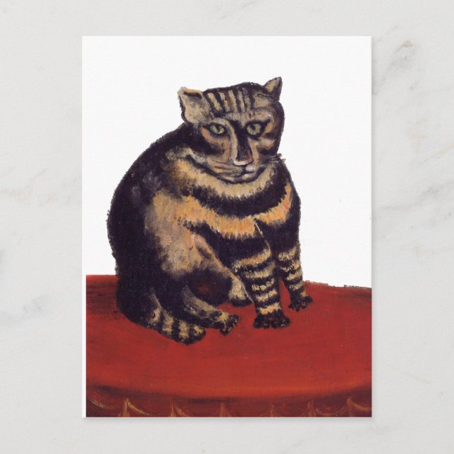 Tabby katt av Henri Rousseau Vykort (Framsida)
