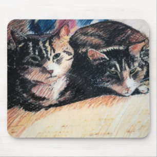 Tabby katt "Catpad" Mousepad Musmatta