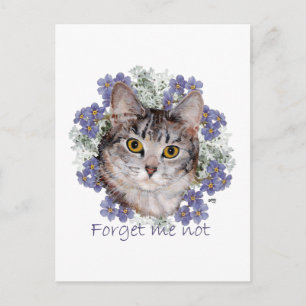Tabby Katt Glöm Mig Inte Vykort