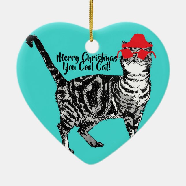 Tabby katt God jul Du Coola Cat Dekoration (Baksidan)