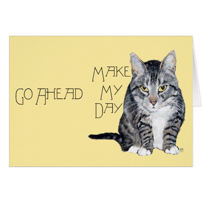 Tabby Katt - Gör Min Dag Hälsningskort (Framsidan Horizontal)