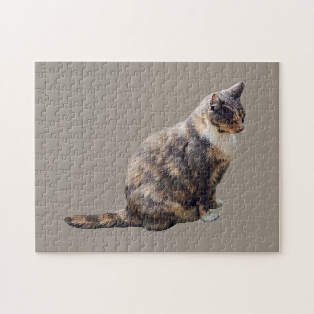 Tabby katt i Brunius skuggor Pussel (Horisontell)
