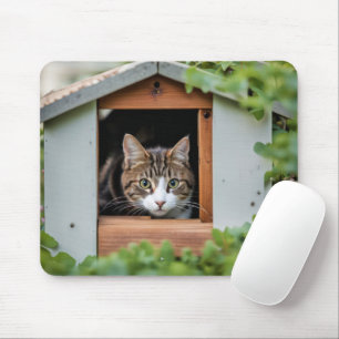 Tabby katt i Hund House Musmatta