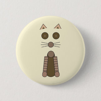 Tabby katt Illustration Knapp