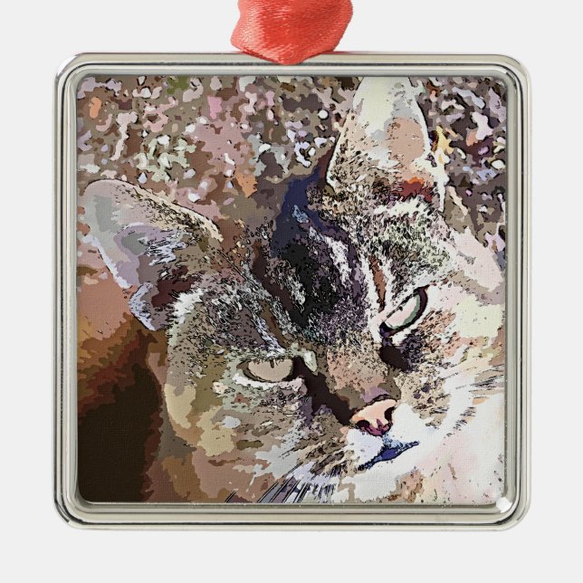 TABBY KATT JULGRANSPRYDNAD METALL (Framsidan)