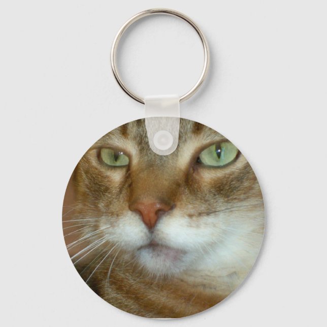 Tabby katt Kärlek Nyckelring (Framsida)