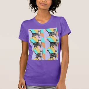 Tabby katt-katter, söta, stripade husdjur T-Shirt