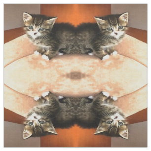 Tabby katt Kitten Pet Porträtt Tyg