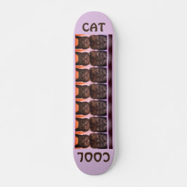 Tabby katt Lila Mini Skateboard Bräda 18,5 Cm