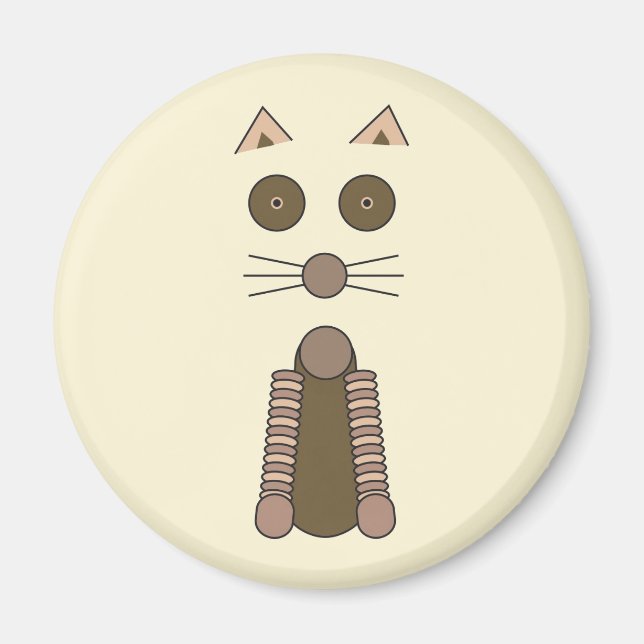 Tabby katt magnet (Framsidan)