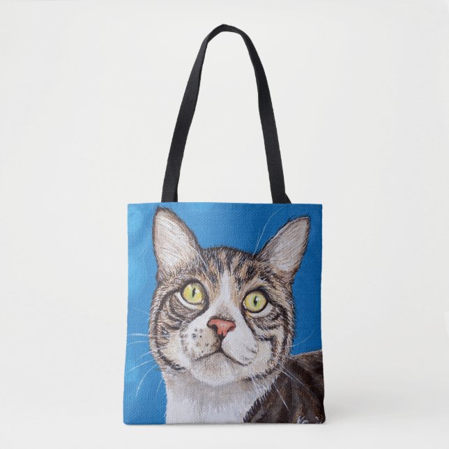 Tabby katt-målning tygkasse (Framsida)