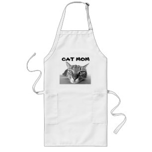 Tabby katt MAMMA Apron Långt Förkläde
