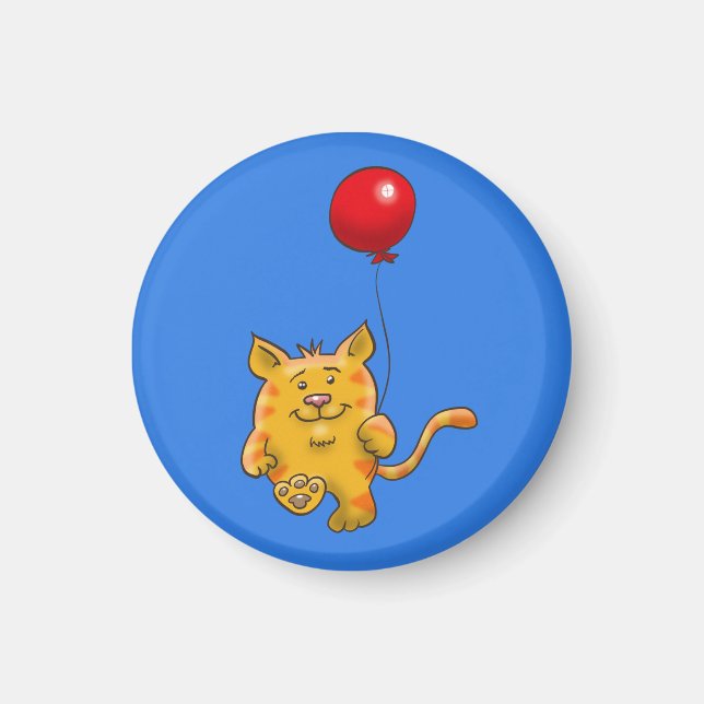 Tabby katt med Blegon Magnet (Framsidan)