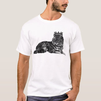 Tabby katt med kronan tee shirt