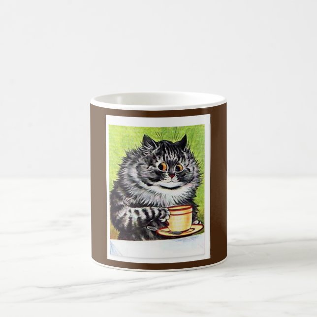 Tabby katt Mugg, Louis Wain Kaffemugg (Center)