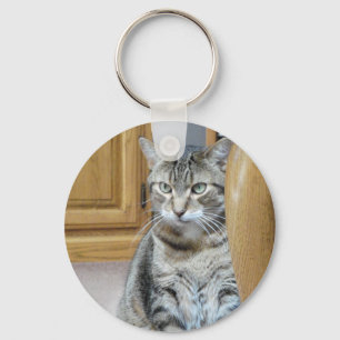 Tabby katt nyckelring