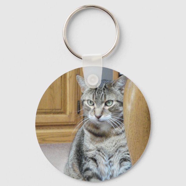 Tabby katt nyckelring (Framsida)