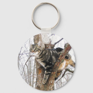 Tabby katt Nyckelring