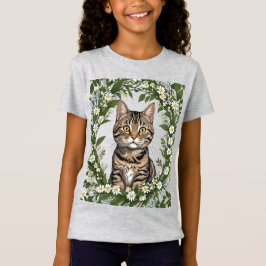 Tabby katt och Massachusetts Mayblommor 2 T Shirt
