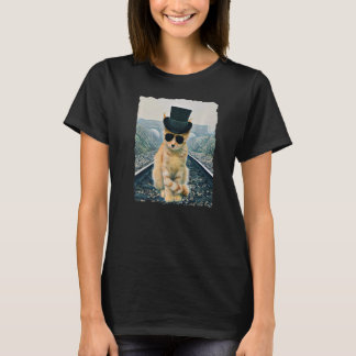 Tabby katt och Top hat T Shirt
