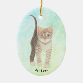 Tabby katt Ornament
