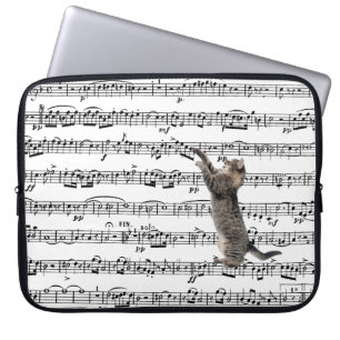 Tabby katt på Lakan Music Laptop Fodral