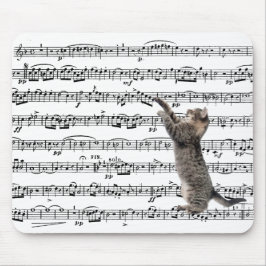 Tabby katt på Lakan Music Musmatta