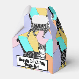 Tabby katt Pastel Birthday Cats Cake Favoritbox Presentaskar
