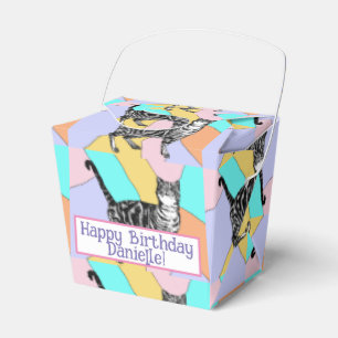 Tabby katt Pastel Birthday Cats Cake Favoritbox Presentaskar