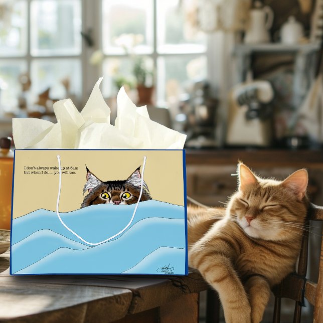 Tabby katt Peeking Blue Funny (Skapare uppladdad)