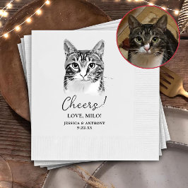 Tabby katt Personlig Cheers Napkins Pappersservett