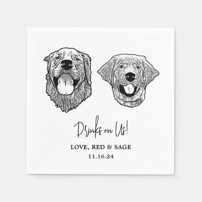 Tabby katt Personlig dricker på Me Napkins Pappersservett (Framsidan)