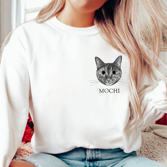 Tabby katt Personlig Hand Teckning T Shirt (Skapare uppladdad)
