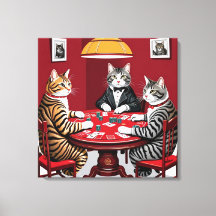 Tabby katt Poker